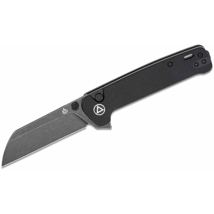 Couteau QSP Knives Penguin Button Lock Black Manche G10 Lame Acier 14C28N BLK Sheepsfoot Clip QS130BLA2 - Livraison Gratuite