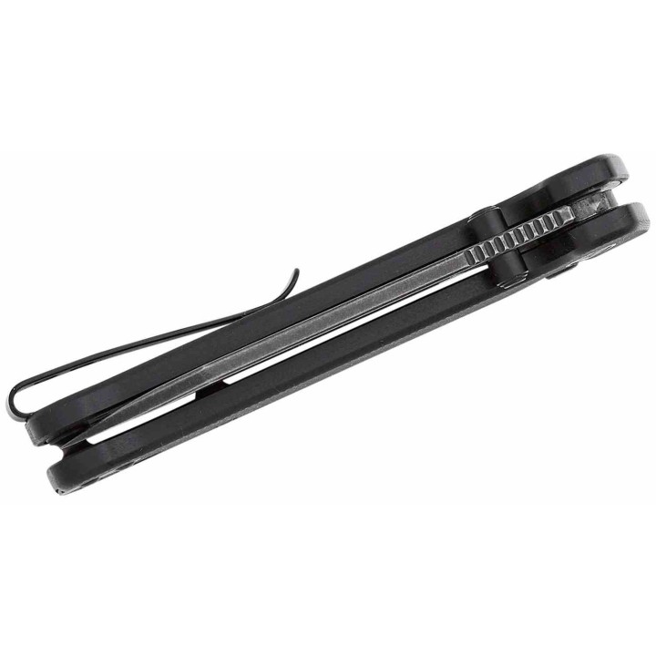 Couteau QSP Knives Penguin Button Lock Black Manche G10 Lame Acier 14C28N BLK Sheepsfoot Clip QS130BLA2 - Livraison Gratuite