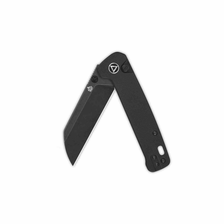 Couteau QSP Knives Penguin Button Lock Black Manche G10 Lame Acier 14C28N BLK Sheepsfoot Clip QS130BLA2 - Livraison Gratuite
