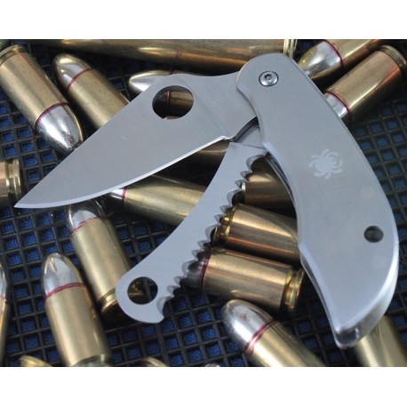 Couteau Spyderco ClipiTool 2 Lames Acier 8Cr13MoV 1 Scie Manche Acier SC176PS - Livraison Gratuite