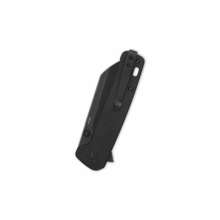 Couteau QSP Knives Penguin Button Lock Black Manche G10 Lame Acier 14C28N BLK Sheepsfoot Clip QS130BLA2 - Livraison Gratuite