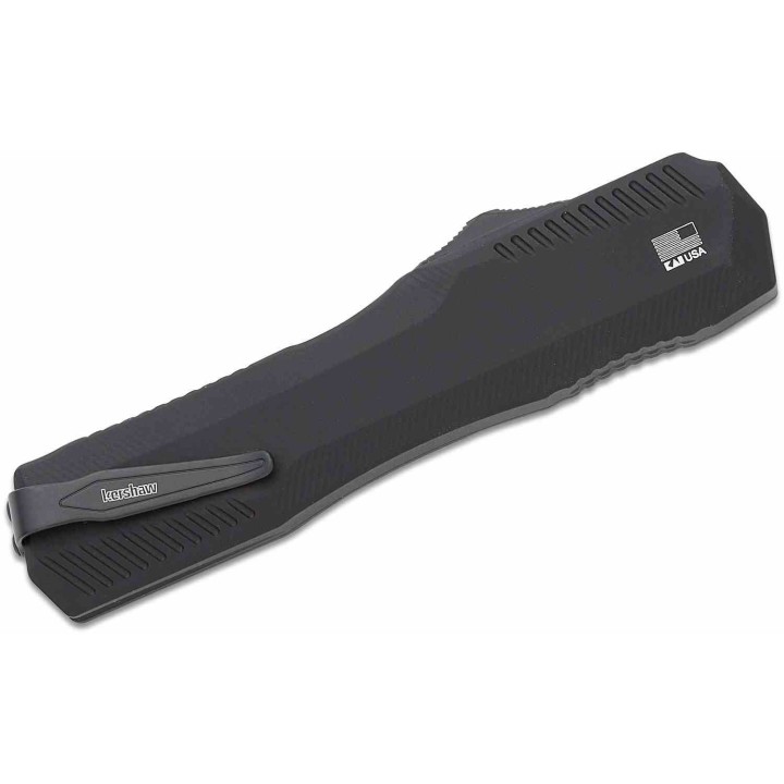 Couteau Kershaw Livewire OTF AUTO Black Lame Acier CPM-MagnaCut Manche Aluminum Clip USA KS9000BLK - Livraison Gratuite