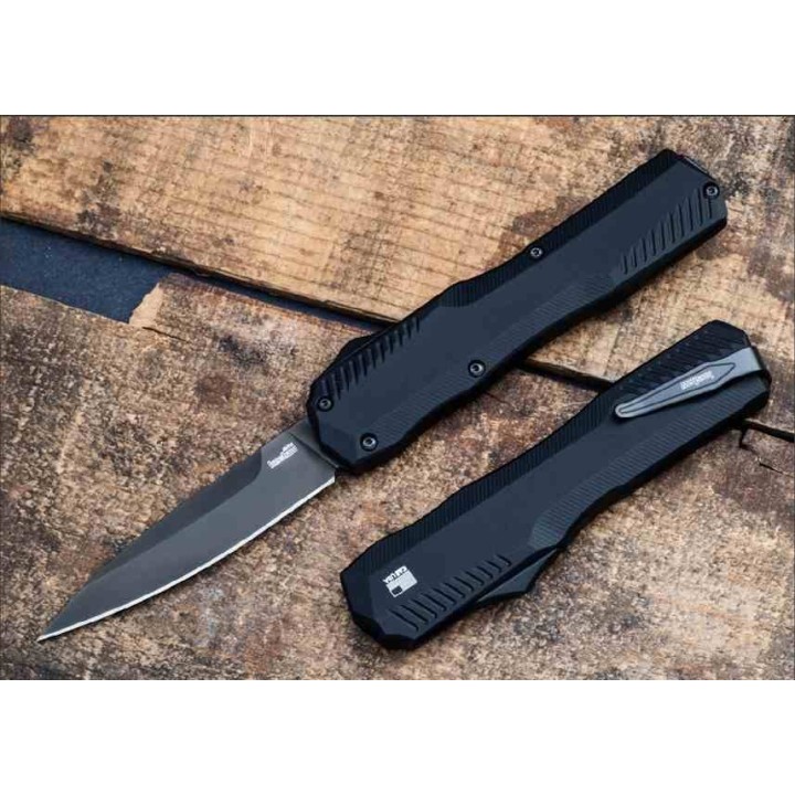 Couteau Kershaw Livewire OTF AUTO Black Lame Acier CPM-MagnaCut Manche Aluminum Clip USA KS9000BLK - Livraison Gratuite