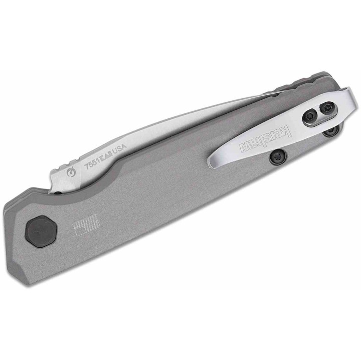 Couteau Kershaw Automatique Launch 18 AUTO Lame Acier CPM-154 SW Manche Gray Alu Button Lock USA KS7551 - Livraison Gratuite