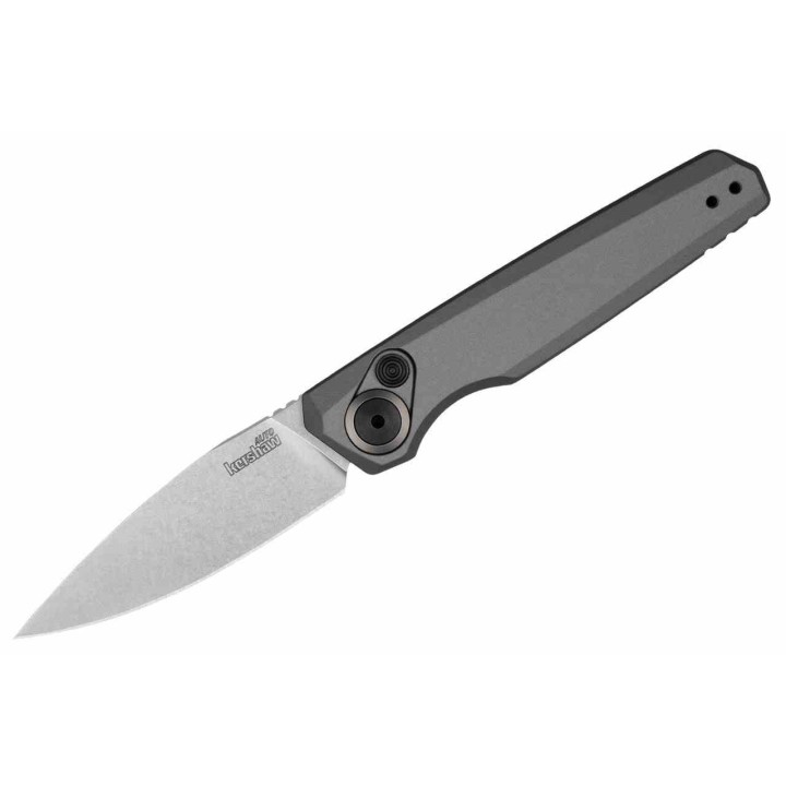 Couteau Kershaw Automatique Launch 18 AUTO Lame Acier CPM-154 SW Manche Gray Alu Button Lock USA KS7551 - Livraison Gratuite