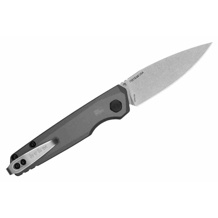 Couteau Kershaw Automatique Launch 18 AUTO Lame Acier CPM-154 SW Manche Gray Alu Button Lock USA KS7551 - Livraison Gratuite