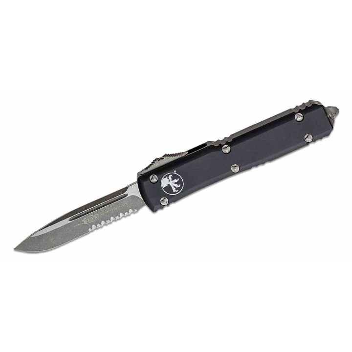 Couteau Microtech 121-11AP Ultratech AUTO OTF Lame Acier Apocalyptic Serr Manche Alu Made USA MCT12111AP - Livraison Gratuite