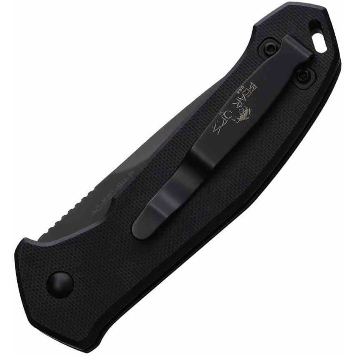 Couteau Automatique Bear OPS Action V Auto Lame Acier D2 Drop Point Button Lock Clip USA BCAC521B4B - Livraison Gratuite