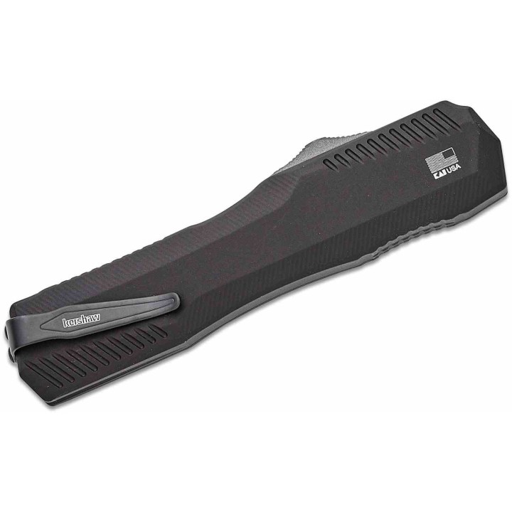 Couteau Kershaw Auto Livewire OTF Tanto Lame Acier CPM-MagnaCut BLK Manche Alu Clip USA KS9000T - Livraison Gratuite