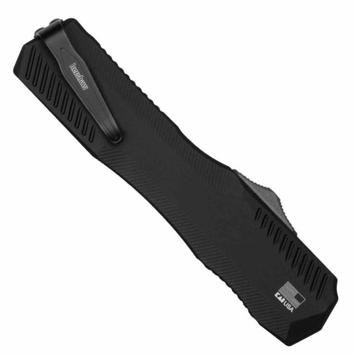 Couteau Kershaw Auto Livewire OTF Tanto Lame Acier CPM-MagnaCut BLK Manche Alu Clip USA KS9000T - Livraison Gratuite