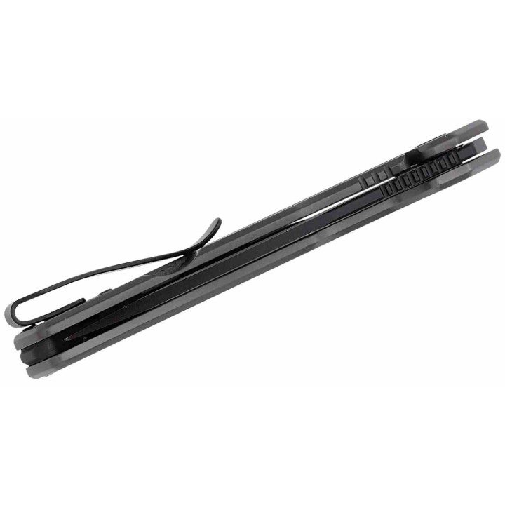 Couteau Kershaw Thermal A/O Gray Lame Acier 8Cr13MoV Manche Acier Gray Clip Framelock KS1411 - Livraison Gratuite