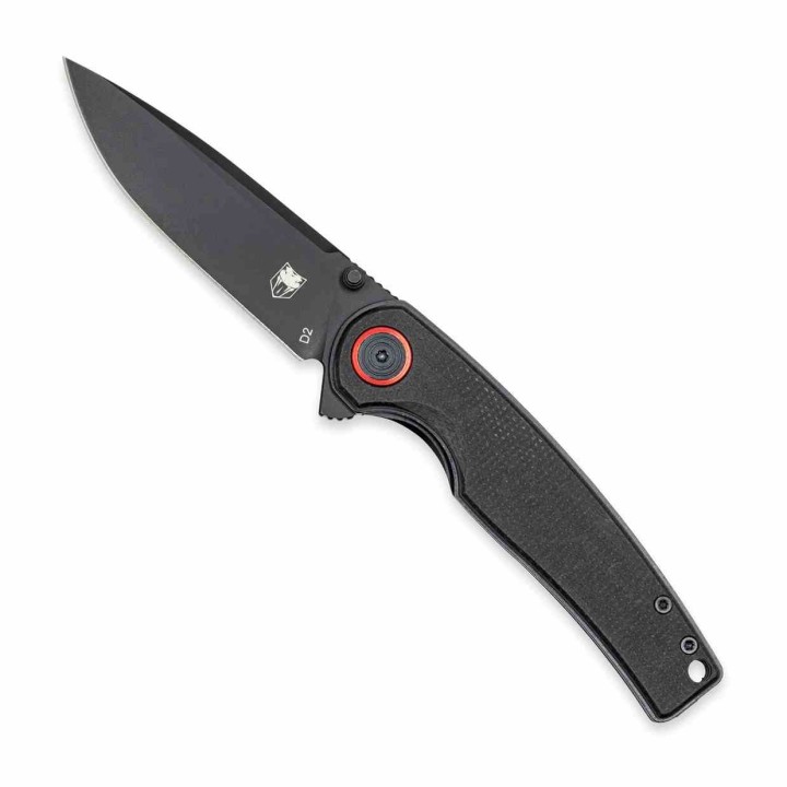 Couteau Cobratec Knives Samson Black Manche Micarta Lame Acier D2 Linerlock Clip IKBS CBTSMSNBK - Livraison Gratuite