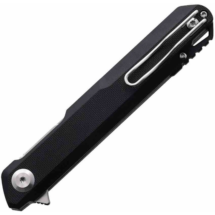 Couteau CobraTec Knives Monarch Black Manche G10 Lame Acier D2 Linerlock Clip CBTMONBLK - Livraison Gratuite