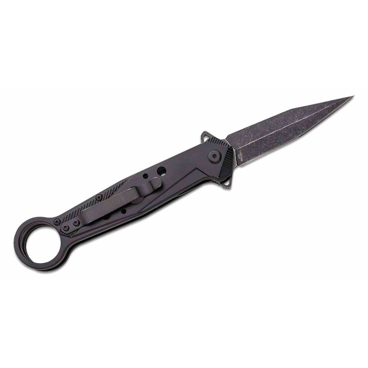 Couteau Smith&Wesson M&P Black Dagger Lame Acier 8Cr13MoV Manche Aluminium Linerlock Clip SW1193184 - Livraison Gratuite