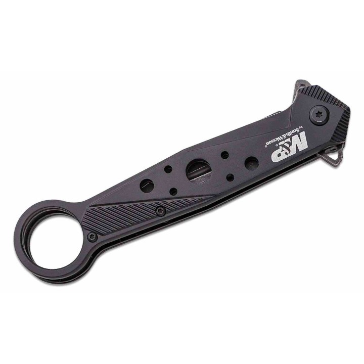 Couteau Smith&Wesson M&P Black Dagger Lame Acier 8Cr13MoV Manche Aluminium Linerlock Clip SW1193184 - Livraison Gratuite