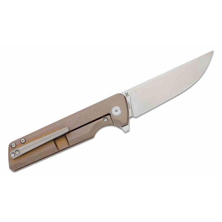Couteau Kansept Anomaly Bronze Manche Titane Lame Acier CPM-S35VN Kwaiken FrameLock IKBS Clip K2038A1 - Livraison Gratuite