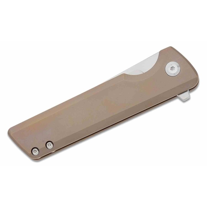 Couteau Kansept Anomaly Bronze Manche Titane Lame Acier CPM-S35VN Kwaiken FrameLock IKBS Clip K2038A1 - Livraison Gratuite