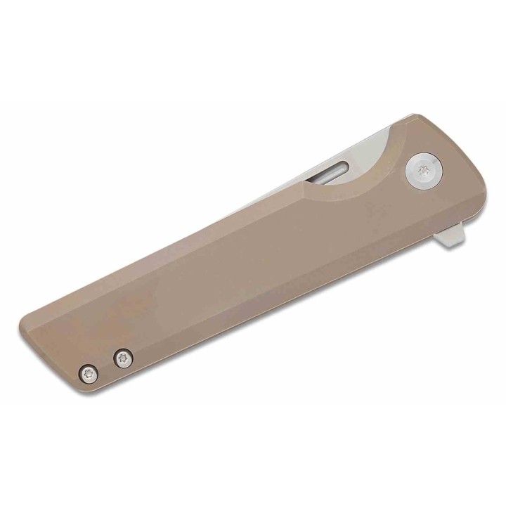 Couteau Kansept Anomaly Bronze Manche Titane Lame Acier CPM-S35VN Tanto FrameLock IKBS Clip K2038T1 - Livraison Gratuite