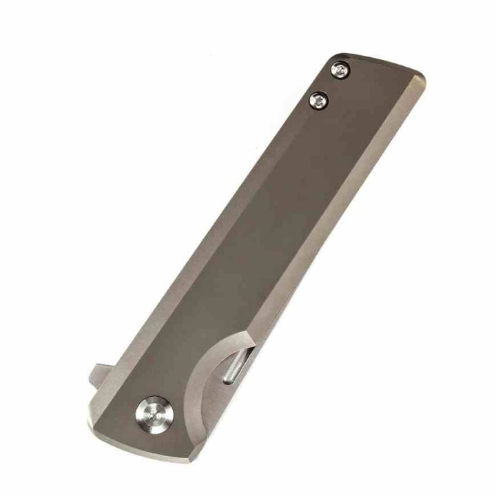 Couteau Kansept Anomaly Bronze Manche Titane Lame Acier CPM-S35VN Tanto FrameLock IKBS Clip K2038T1 - Livraison Gratuite