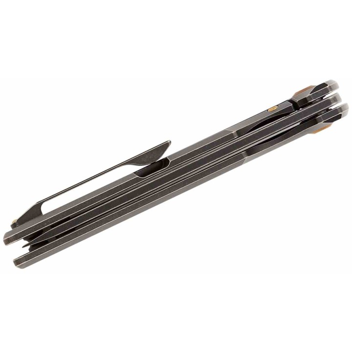 Couteau Kansept Anomaly BlackWash Manche Titane Lame Acier CPM-S35VN Tanto FrameLock IKBS Clip K2038T2 - Livraison Gratuite