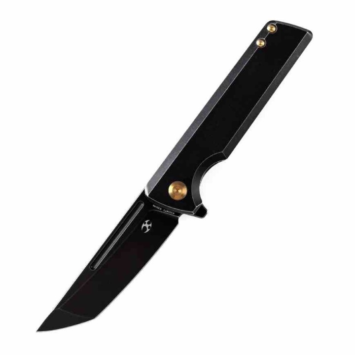 Couteau Kansept Anomaly BlackWash Manche Titane Lame Acier CPM-S35VN Tanto FrameLock IKBS Clip K2038T2 - Livraison Gratuite