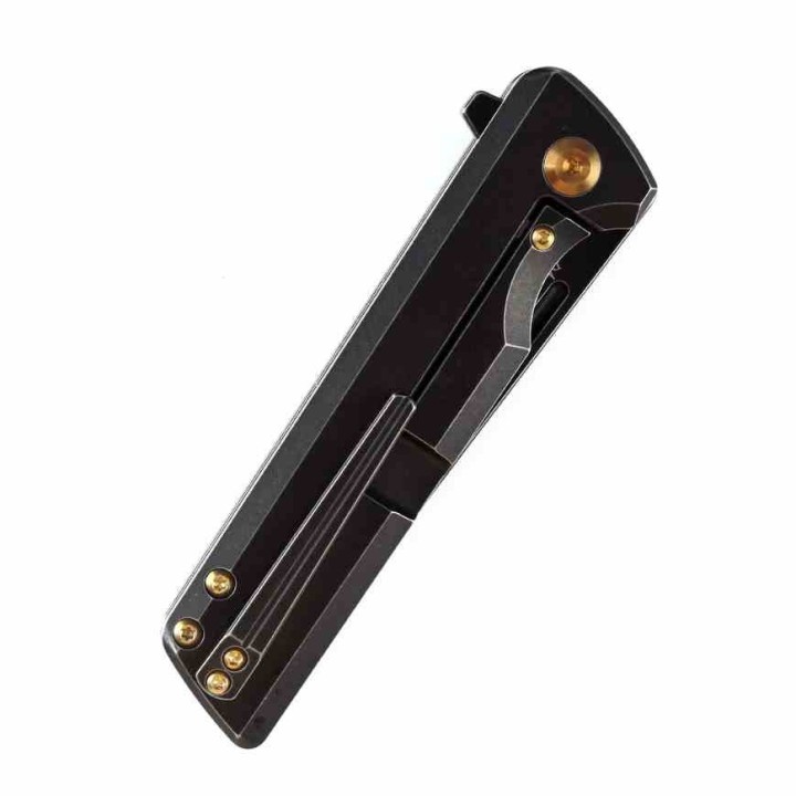 Couteau Kansept Anomaly BlackWash Manche Titane Lame Acier CPM-S35VN Tanto FrameLock IKBS Clip K2038T2 - Livraison Gratuite