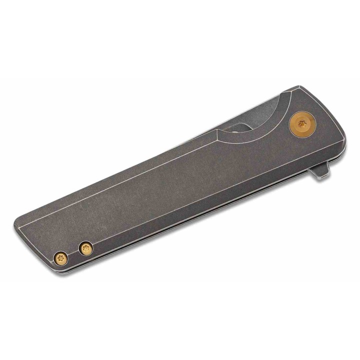 Couteau Kansept Anomaly BlackWash Manche Titane Lame Acier CPM-S35VN Drop Point FrameLock IKBS Clip K2038A2 - Livraison Gratuite