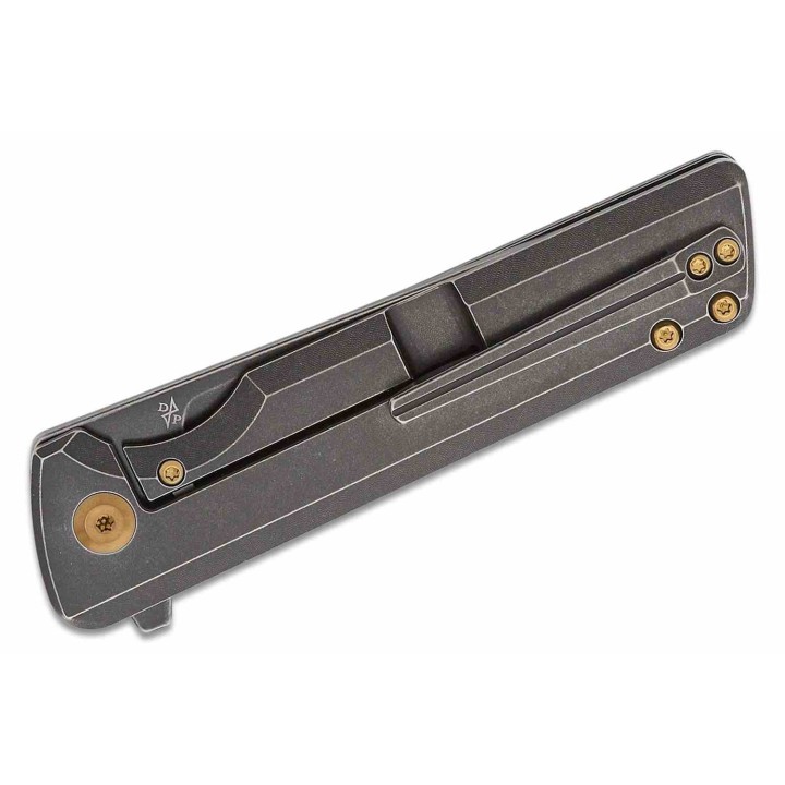 Couteau Kansept Anomaly BlackWash Manche Titane Lame Acier CPM-S35VN Drop Point FrameLock IKBS Clip K2038A2 - Livraison Gratuite