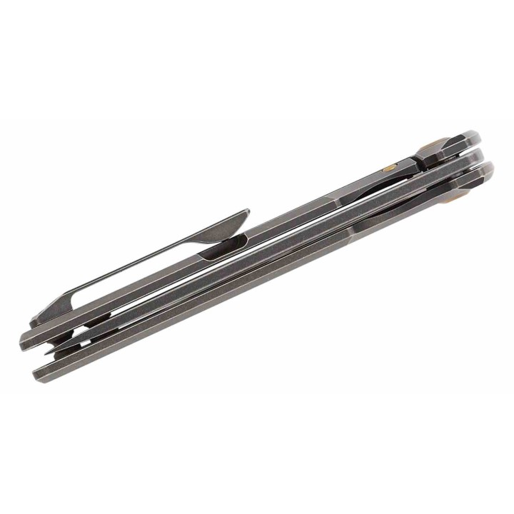 Couteau Kansept Anomaly BlackWash Manche Titane Lame Acier CPM-S35VN Drop Point FrameLock IKBS Clip K2038A2 - Livraison Gratuite