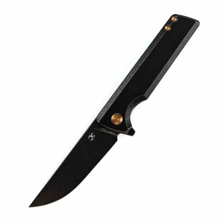 Couteau Kansept Anomaly BlackWash Manche Titane Lame Acier CPM-S35VN Drop Point FrameLock IKBS Clip K2038A2 - Livraison Gratuite
