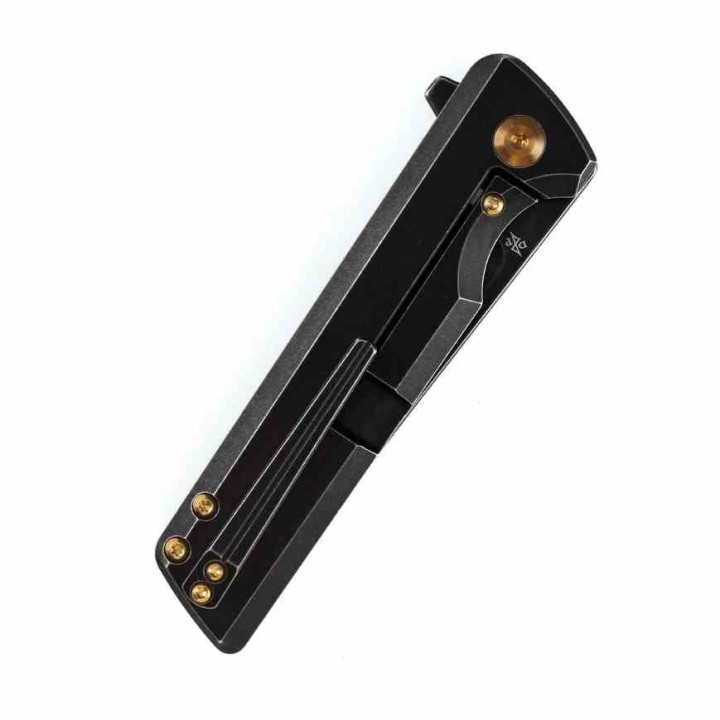 Couteau Kansept Anomaly BlackWash Manche Titane Lame Acier CPM-S35VN Drop Point FrameLock IKBS Clip K2038A2 - Livraison Gratuite
