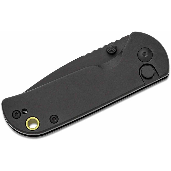 Couteau CJRB Cutlery Mica Black Lame Acier AR-RPM9 Black Manche Aluminum Button Lock IKBS Clip J1934BBK - Livraison Gratuite