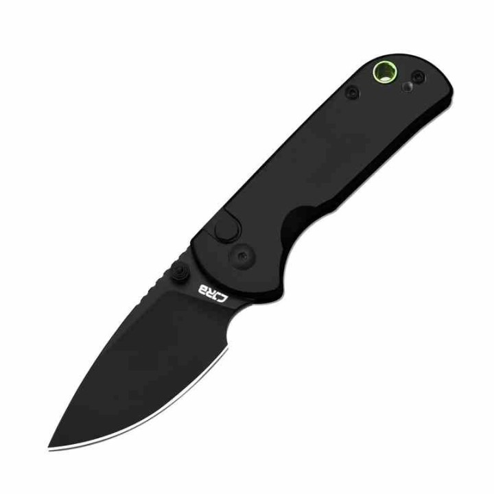 Couteau CJRB Cutlery Mica Black Lame Acier AR-RPM9 Black Manche Aluminum Button Lock IKBS Clip J1934BBK - Livraison Gratuite