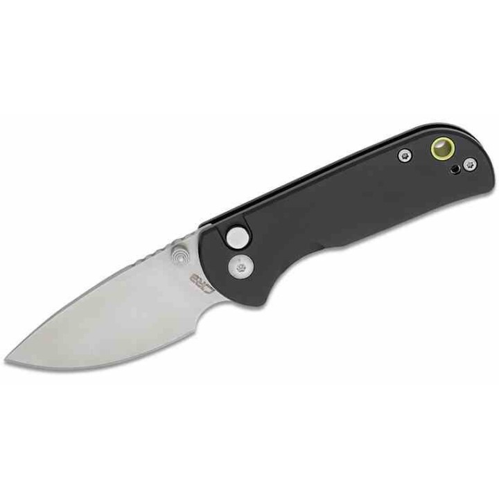 Couteau CJRB Cutlery Mica Black Lame Acier AR-RPM9 Satin Manche Aluminum Button Lock IKBS Clip J1934BK - Livraison Gratuite