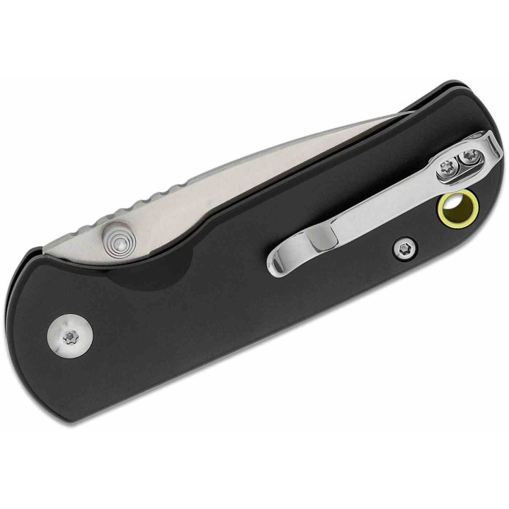 Couteau CJRB Cutlery Mica Black Lame Acier AR-RPM9 Satin Manche Aluminum Button Lock IKBS Clip J1934BK - Livraison Gratuite
