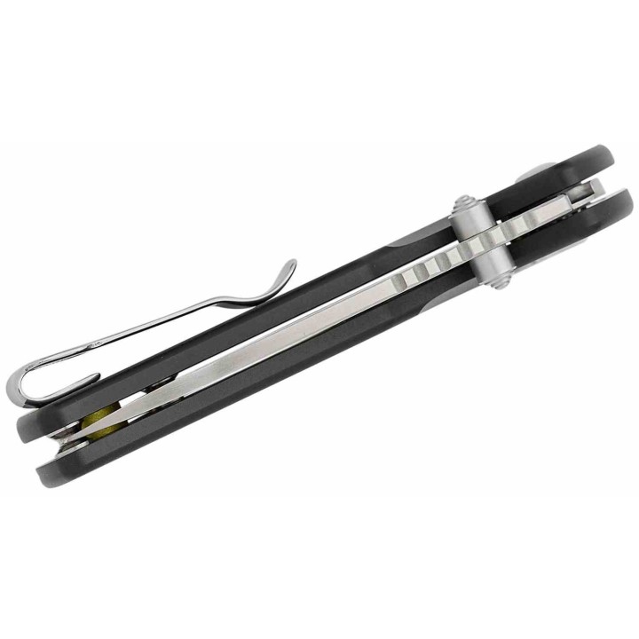 Couteau CJRB Cutlery Mica Black Lame Acier AR-RPM9 Satin Manche Aluminum Button Lock IKBS Clip J1934BK - Livraison Gratuite