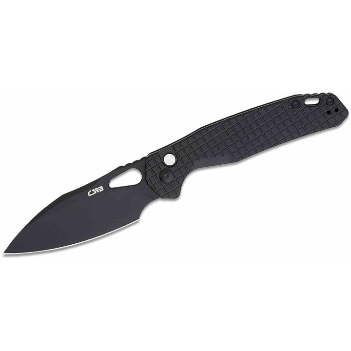 Couteau CJRB Frack Black Lame Acier AR-RPM9 Black Manche Acier IKBS Button Lock IKBS Clip J1931BFST - Livraison Gratuite