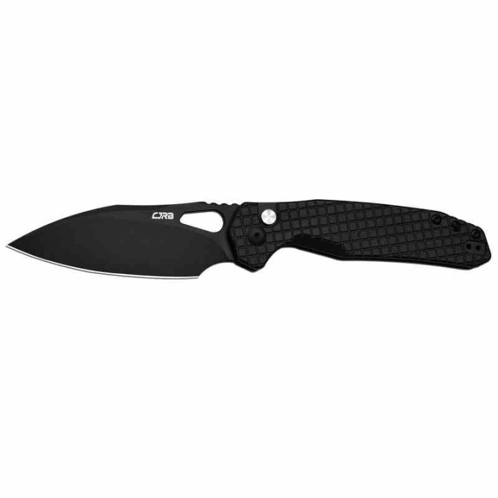 Couteau CJRB Frack Black Lame Acier AR-RPM9 Black Manche Acier IKBS Button Lock IKBS Clip J1931BFST - Livraison Gratuite