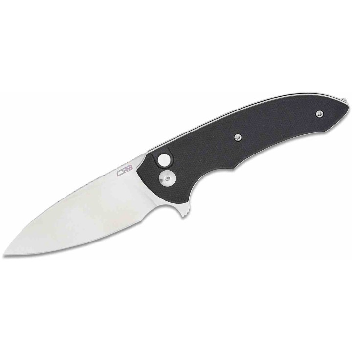 Couteau CJRB Space Cowboy Black Lame Acier AR-RPM9 Satin Manche G10 Button Lock IKBS Clip J1930BK - Livraison Gratuite
