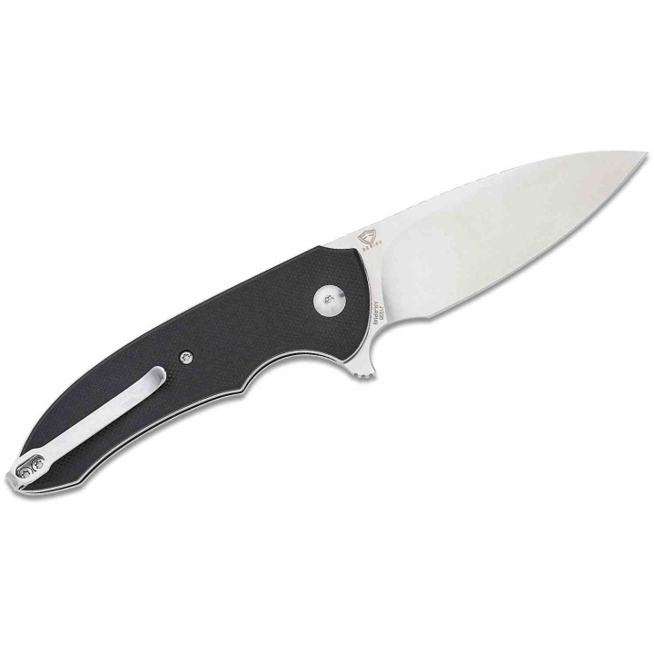 Couteau CJRB Space Cowboy Black Lame Acier AR-RPM9 Satin Manche G10 Button Lock IKBS Clip J1930BK - Livraison Gratuite