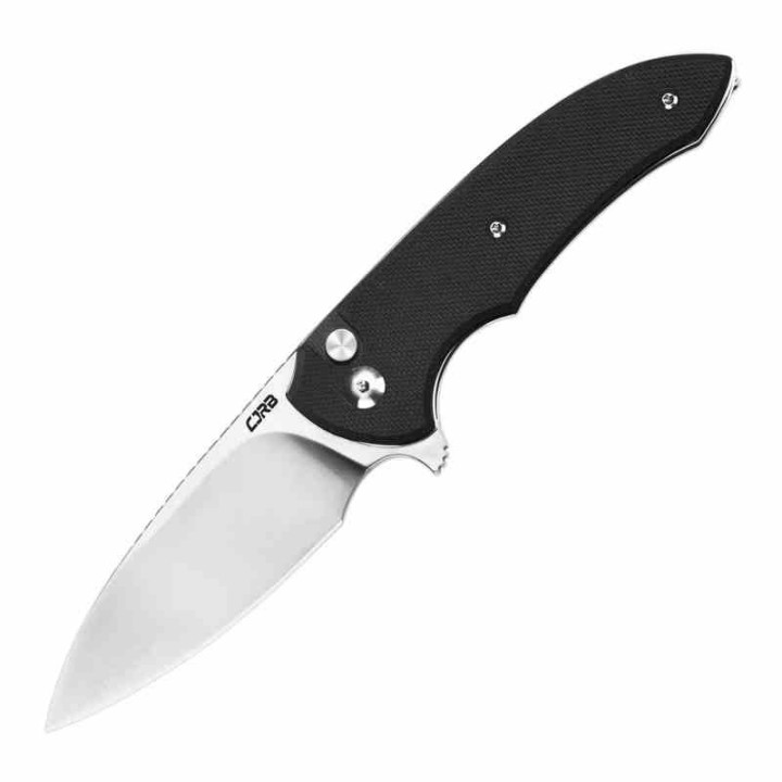 Couteau CJRB Space Cowboy Black Lame Acier AR-RPM9 Satin Manche G10 Button Lock IKBS Clip J1930BK - Livraison Gratuite