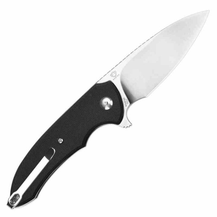 Couteau CJRB Space Cowboy Black Lame Acier AR-RPM9 Satin Manche G10 Button Lock IKBS Clip J1930BK - Livraison Gratuite
