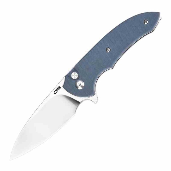 Couteau CJRB Space Cowboy Blue Lame Acier AR-RPM9 Satin Manche G10 Button Lock IKBS Clip J1930GY - Livraison Gratuite
