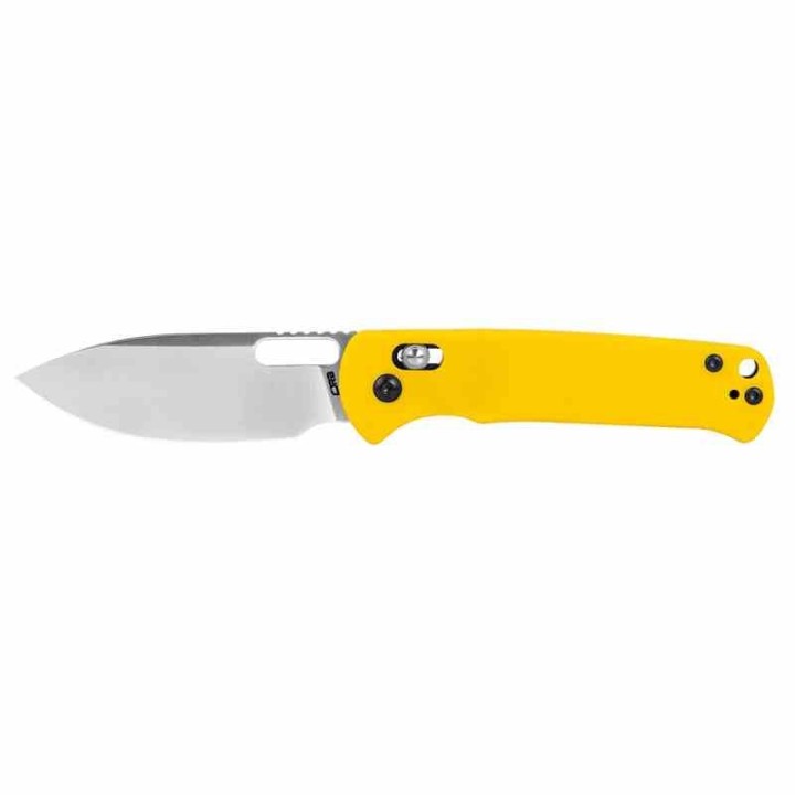 Couteau CJRB Hectare Yellow Lame Acier AR-RPM9 Sand Polish Manche G10 Crossbar IKBS Clip J1935YE - Livraison Gratuite