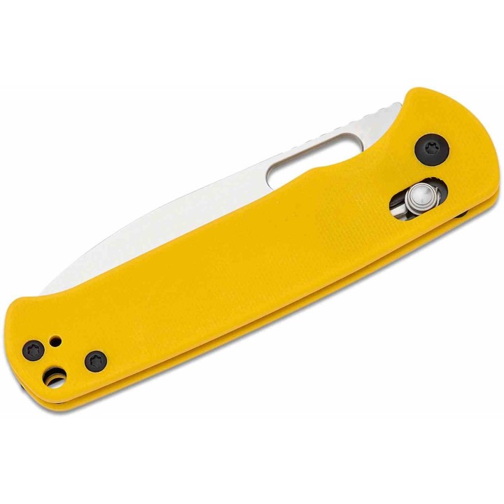 Couteau CJRB Hectare Yellow Lame Acier AR-RPM9 Sand Polish Manche G10 Crossbar IKBS Clip J1935YE - Livraison Gratuite