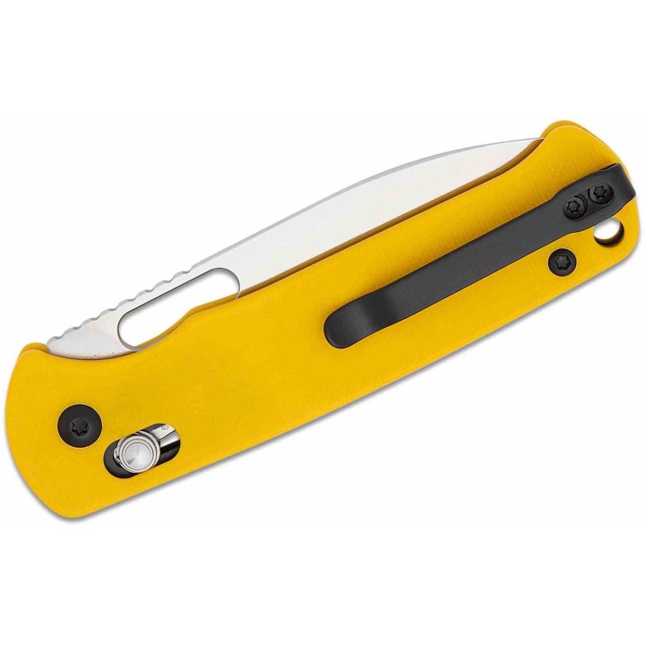 Couteau CJRB Hectare Yellow Lame Acier AR-RPM9 Sand Polish Manche G10 Crossbar IKBS Clip J1935YE - Livraison Gratuite