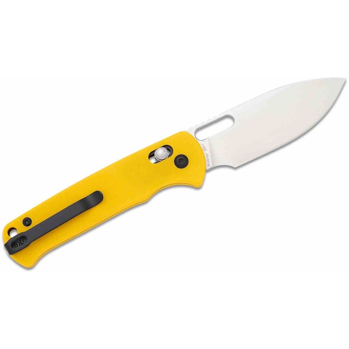Couteau CJRB Hectare Yellow Lame Acier AR-RPM9 Sand Polish Manche G10 Crossbar IKBS Clip J1935YE - Livraison Gratuite