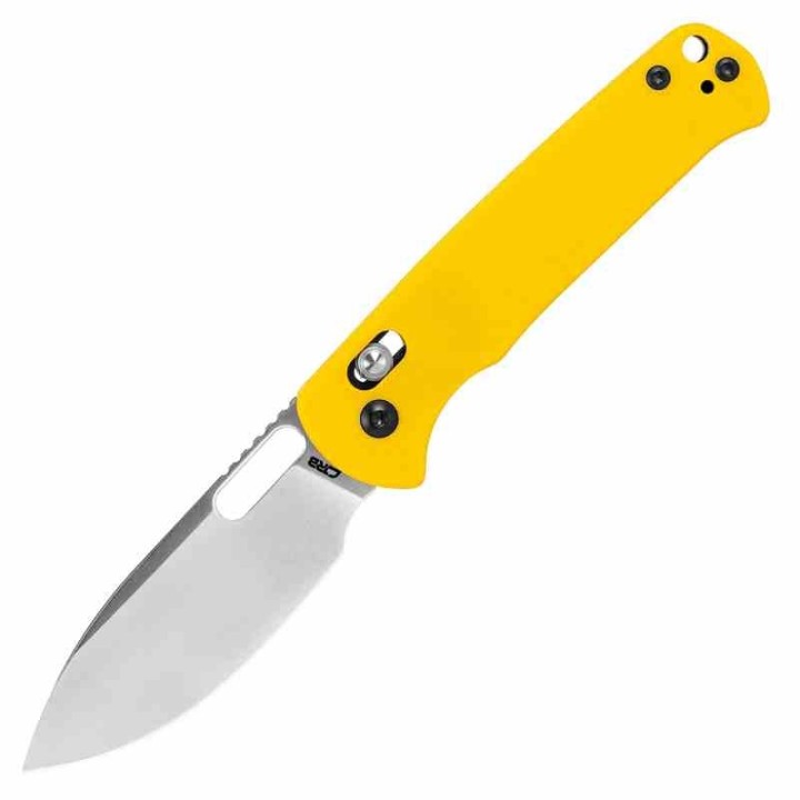 Couteau CJRB Hectare Yellow Lame Acier AR-RPM9 Sand Polish Manche G10 Crossbar IKBS Clip J1935YE - Livraison Gratuite