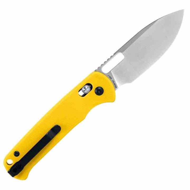Couteau CJRB Hectare Yellow Lame Acier AR-RPM9 Sand Polish Manche G10 Crossbar IKBS Clip J1935YE - Livraison Gratuite