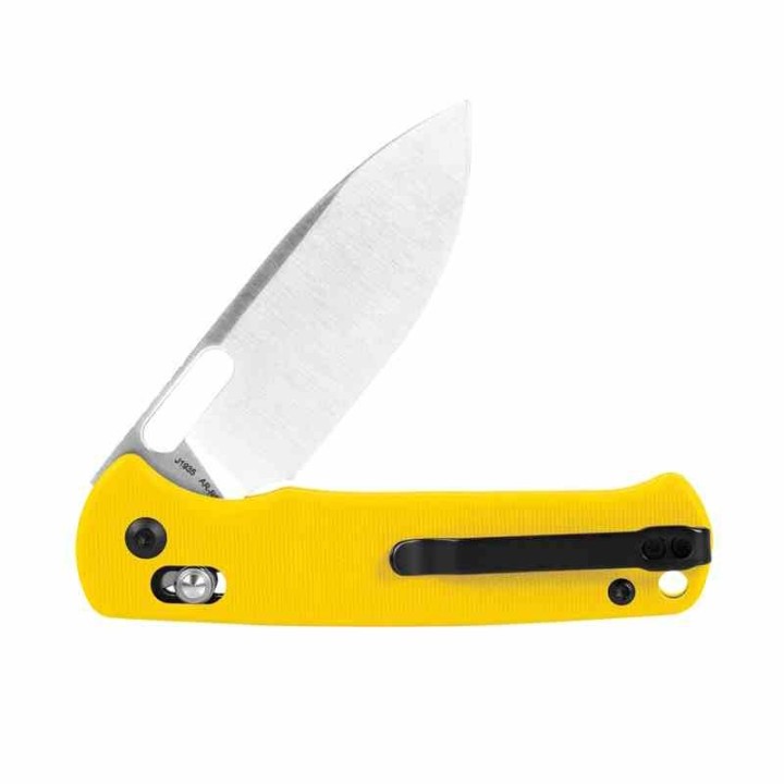 Couteau CJRB Hectare Yellow Lame Acier AR-RPM9 Sand Polish Manche G10 Crossbar IKBS Clip J1935YE - Livraison Gratuite